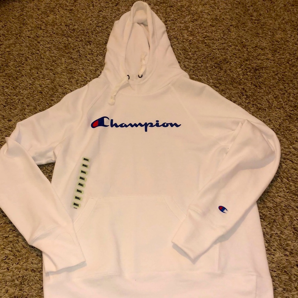 White champion hoodie